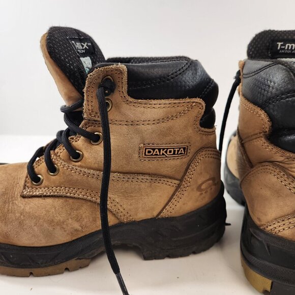 Dakota T-Max Insulated Steel Toe Boots Womens Size 6 - Picture 9 of 11